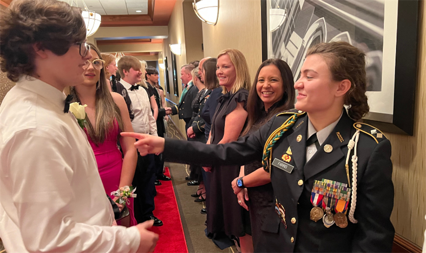 Independence High JROTC members at the annual Military Ball